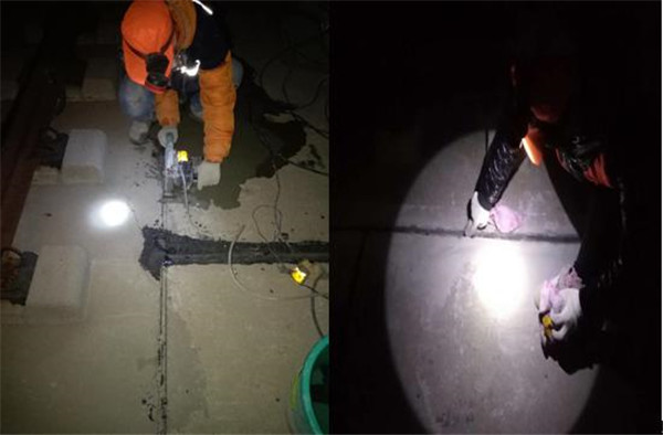 剔除縫內(nèi)雜物，清理伸縮縫